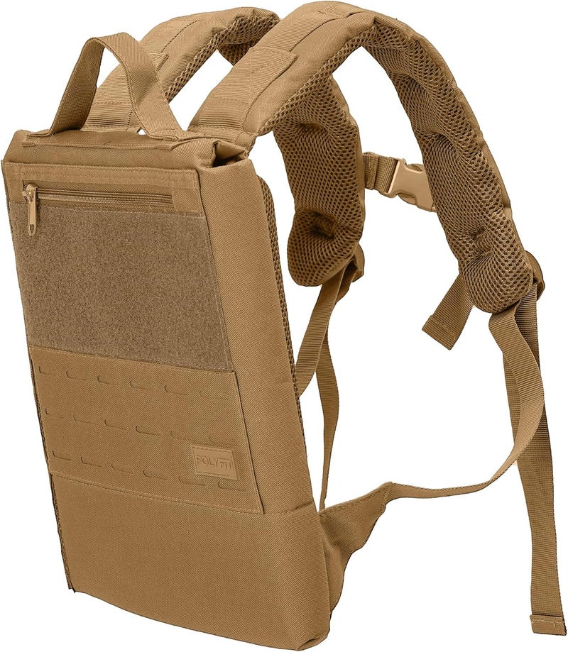 Polyfit Rucking Backpack 2.0 - Weighted Ruck Pack for Weight Plates - Patent Pending Side-Loading Rucksack for Walking, Running, Rucking, Strength and Endurance Training - Tan - Image 1